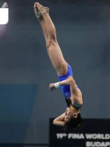 陈芋汐在比赛中