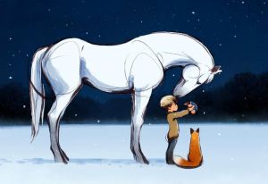 男孩、鼹鼠、狐狸和马